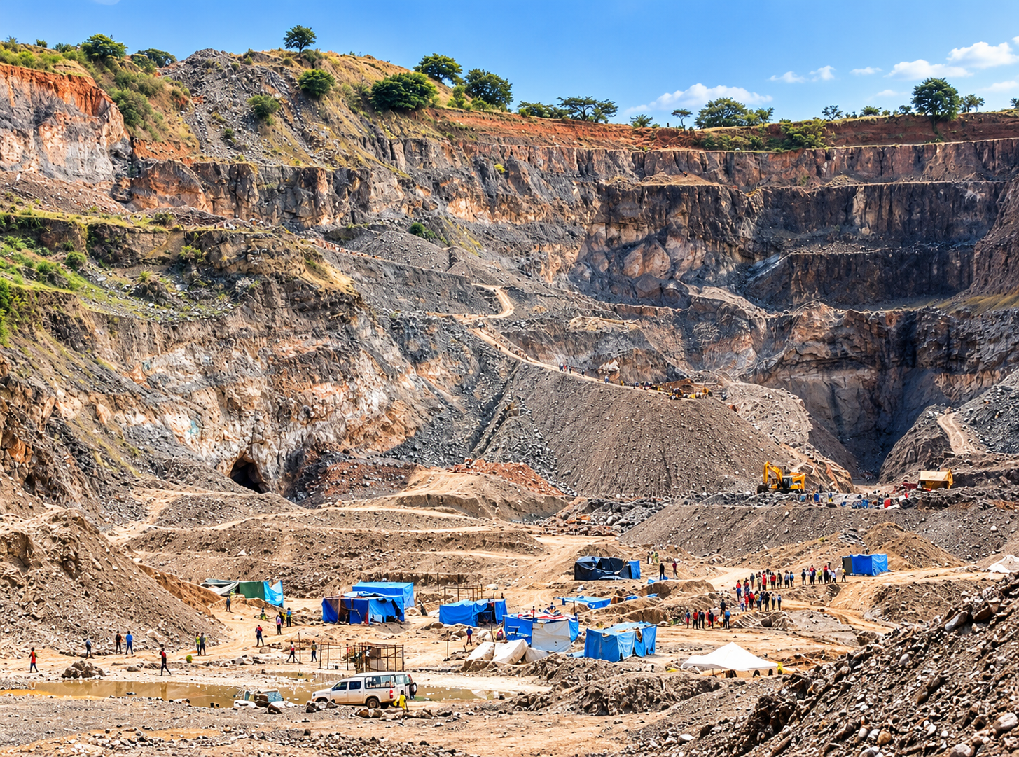 Mushishima copper-bearing tailings and mining environment, Zambia